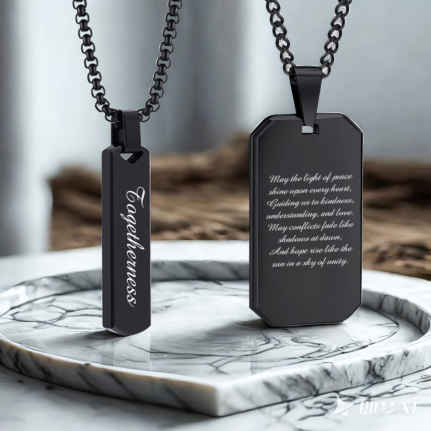Personalized Stainless Steel Pendant Necklace